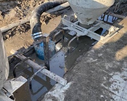 Submersible slurry pump 100TBS6 — video from construction site.